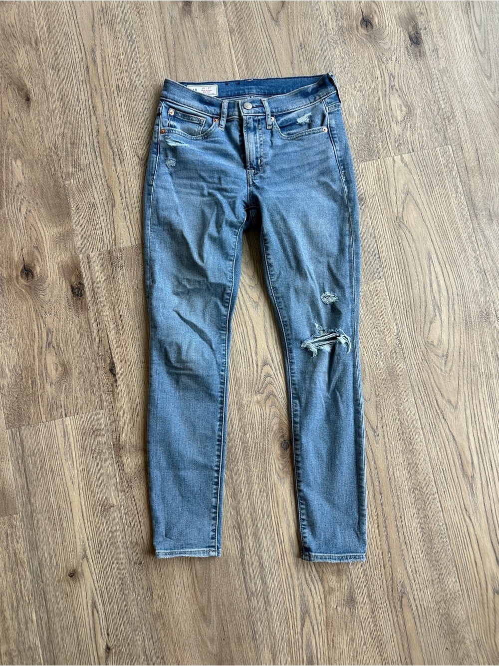 GAP Light Blue Distressed Skinny Jeans